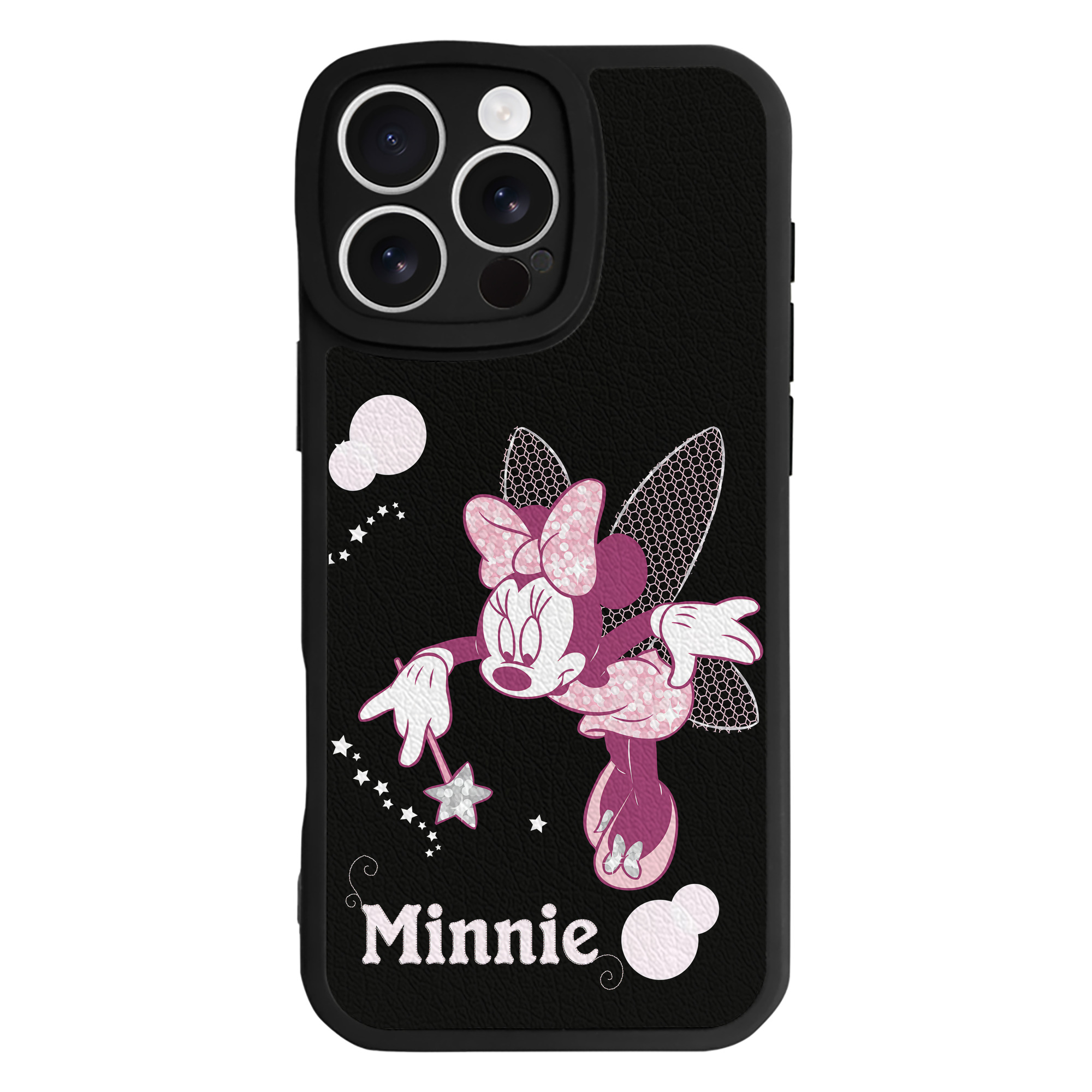 （画像用） ミッキーマウス Mickey Mouse 【iPhone 16シリーズ対応】シリコンスマホケース（レザー調） 材質：シリコン